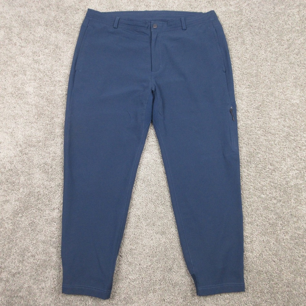 Mack‎ Weldon Pants Mens XL Blue Performance Joggers Zip Fly Stretch Golf Casual